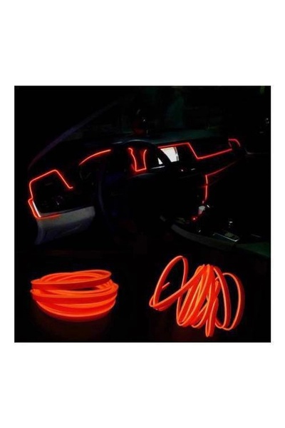 carlone Kırmızı Neon Ip Fitil 2 Metre - Işıklı Torpido Fitili Neon Ip Araç Iç...