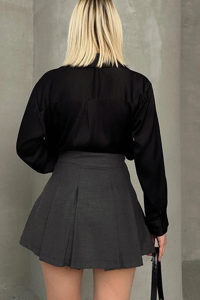 ESSFASIHON FUSTA CU PANTALONI SCURT PLEATI