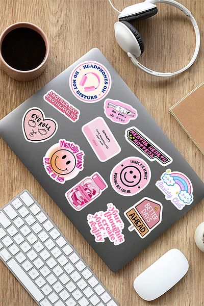 AR Sticker مجموعة ملصقات الكمبيوتر المحمول والكمبيوتر المحمول ذات طابع الفن العقلاني 5