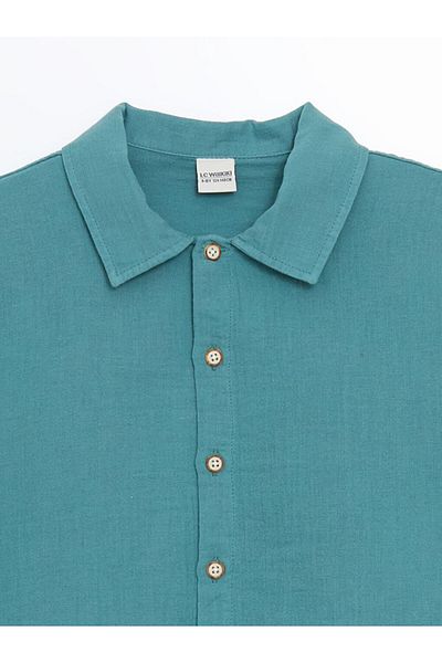LC Waikiki LCW Kids Basic κοντομάνικο πουκάμισο για αγόρι