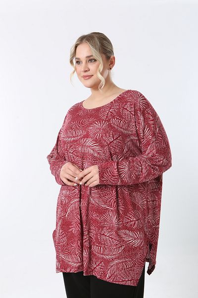 XL Modam Women's Digital Looked Long Sleeve Large Size Tunic