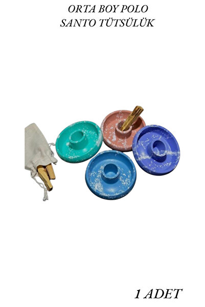 NAHAMİS TRADE Doğal Taş Tozlu Orta Boy Polo Santo Taş Geri Akış Tütsülük