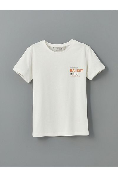 LC Waikiki Νέα σεζόν Crew Neck Boy's Tisort - S5M951Z4