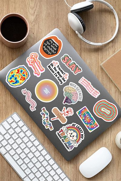AR Sticker مجموعة ملصقات للكمبيوتر المحمول والكمبيوتر المحمول مكونة من 13 قطعة
