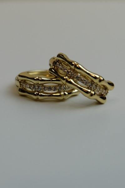 ayışığı Xuping Stone Hoop Earrings