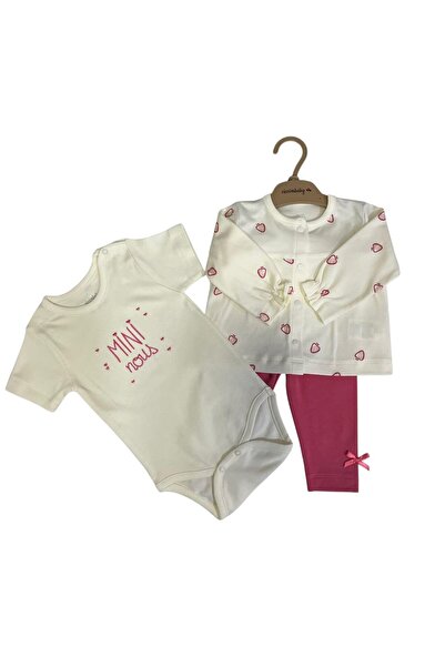 cicimbaby طقم ملابس أطفال ماي ستروبيري جيرل فوشيا سيكيم 3 قطع