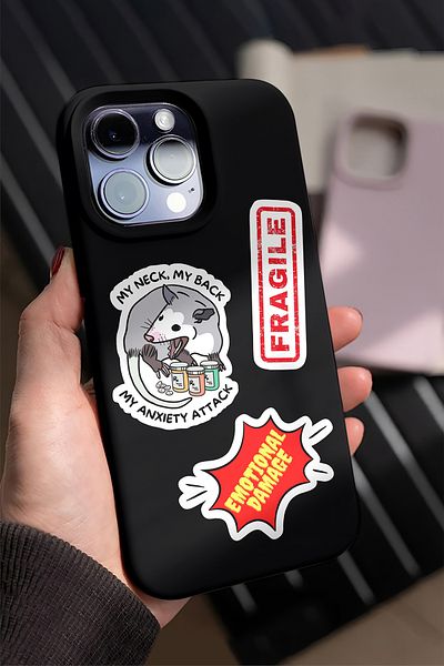 AR Sticker مجموعة ملصقات للكمبيوتر المحمول والكمبيوتر المحمول والكمبيوتر اللوحي مكونة من 15 قطعة