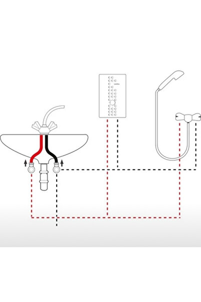 Veito Blue E 380 volt 3 faz Ani Su Isıtıcı 24 Kw - Merkezi Sistem 4mt kablolu tam takım set
