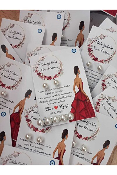 miray hediye ailesi inci küpe ve inci toka (20 Adet)