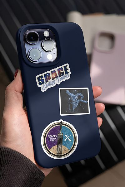 AR Sticker مجموعة من 10 ملصقات للكمبيوتر المحمول والكمبيوتر المحمول والكمبيوتر اللوحي تحت عنوان Nasa