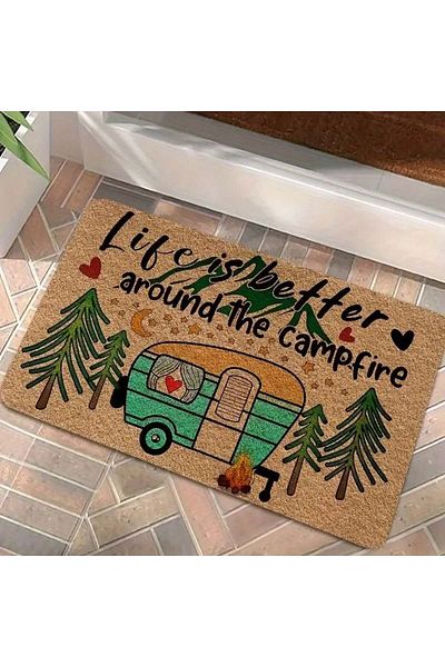 Exp-Outdoor Non-Slip Mat Stain Resistant Machine Washable Balcony Garden Camping Caravan