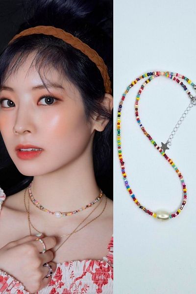 KRIMO Kpop Twice Dahyun Pearl Beads Necklace