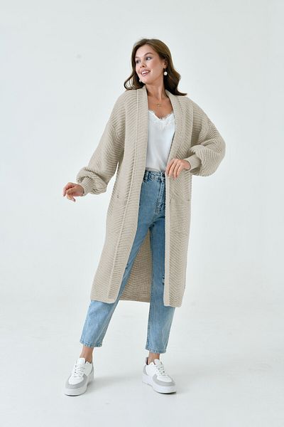 NİSUM MODA Nisum Cross Knitted Thick Cardigan