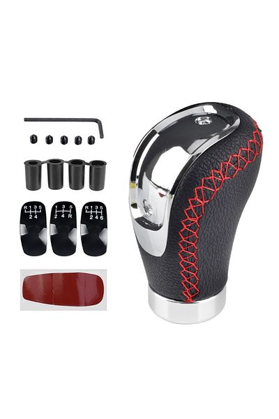 Space Gear knob 3 types of red stitching numbered / ICVI187-1