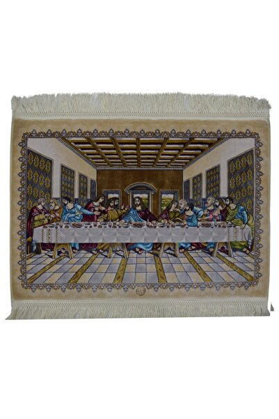 Halıköy Bambu İplikten Dokuma İran Duvar Halısı - Da Vinci Last Supper Tablos...
