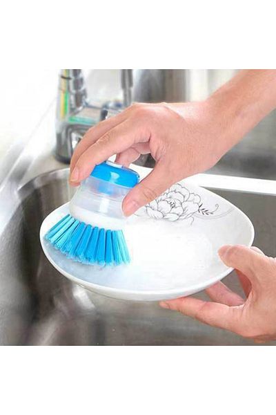 Mahi Max Detergent Bowl Dishwashing Brush Kitchen General Cleaning Brush Button Clean Brush