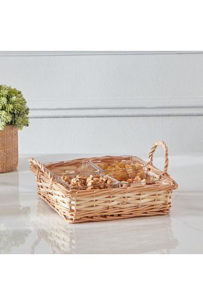 Home Box Minimalist 5-Piece Glass Snack Set