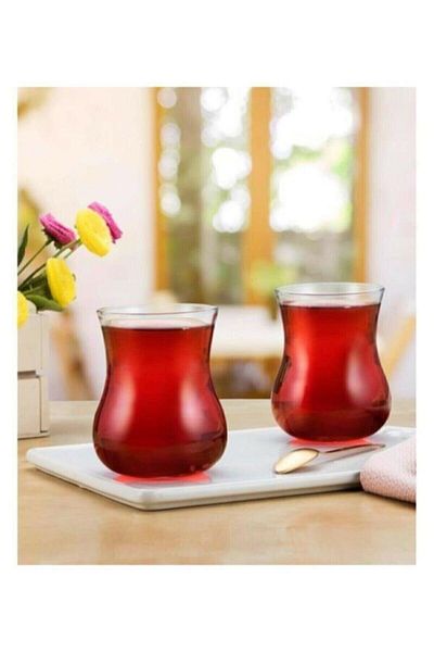 Paşabahçe 42801 طقم أكواب شاي ساموفار مكون من 6 أكواب شاي كبيرة سعة 285 سم مكعب