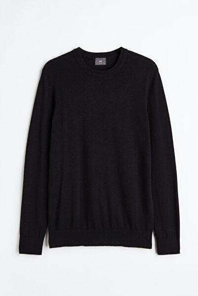 H&M Slim Fit Pamuklu İnce Triko Kazak