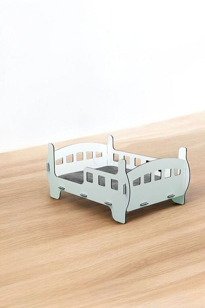 Evene White Colored Large Cat Bed - Wooden Durable Crib Cot Model
