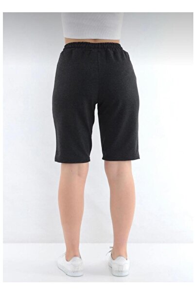 UYN SPORT Anthracite Color Comfortable Fit Summer Soft Fabric Pocket Shorts with Elastic Waist