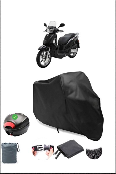 Breen Black Kymco People S 200 Rear Pouch Compatible Waterproof Motorcycle Cover