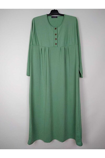 YAŞAR TRİKO Kadın Mint Yeşili Düğmeli Bisiklet Yaka Uzun Kollu Robalı Mevsiml...