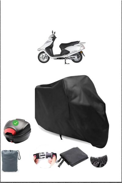 Breen غطاء دراجة نارية مقاوم للماء متوافق مع حقيبة خلفية Black Mondial Fury 110i