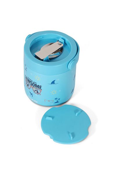 Eazy Kids Eazy Kids Jawsome Shark Stainless Steel Insulated Food Jar - Blue(350ml)