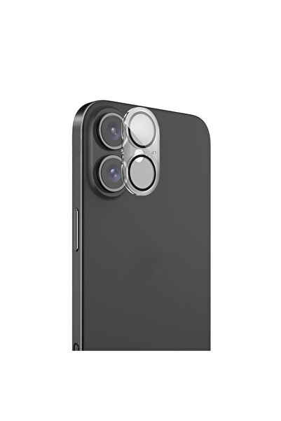 Raptic واقي عدسة الكاميرا من سلسلة Raptic Glass لهاتف iPhone 16 Plus شفاف