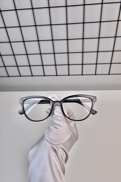LOOKUP NEW Smoked Gray Cat Eye Transparent Women's Unisex Blue Light Protection Screen Goggles Glasses