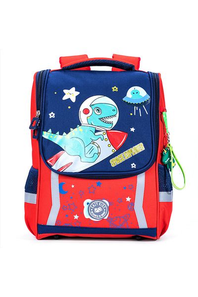 Eazy Kids School Bag Dino in Space - Red