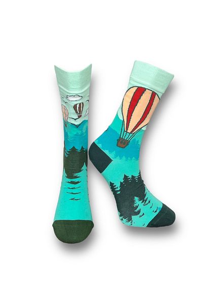 Mevo 3-Piece Unisex Flexible Moisturizing Cotton Colorful and Patterned Socks
