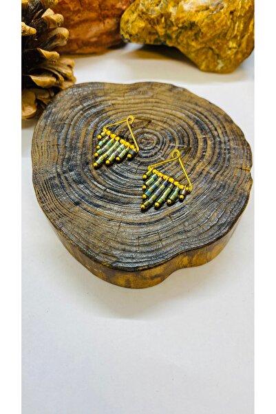 Porsuk Alternatif أقراط نسائية مصنوعة يدويًا من الزجاج الهندي بتصميم عرقي