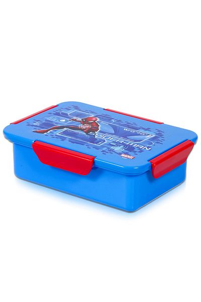 Eazy Kids Marvel Spider - Man 1 / 2 / 3 / 4 Compartment Convertible Bento Lunch Box - Blue