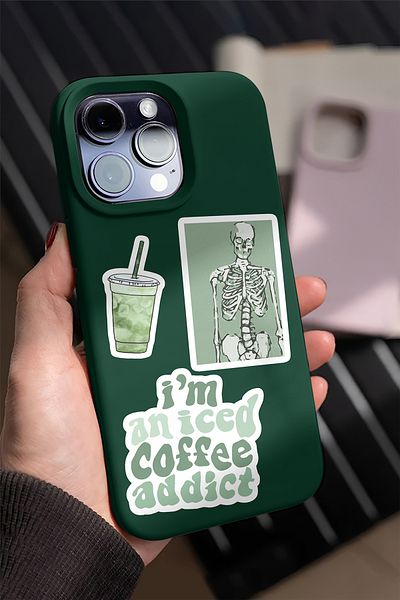 AR Sticker Set de autocolante pentru tabletă pentru laptop verde Vsco 3