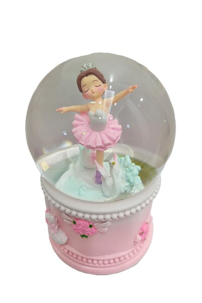 şahane parti Büyük Boy Kuğu Dansı Işıklı Otomatik Üflemeli Kar Küresi