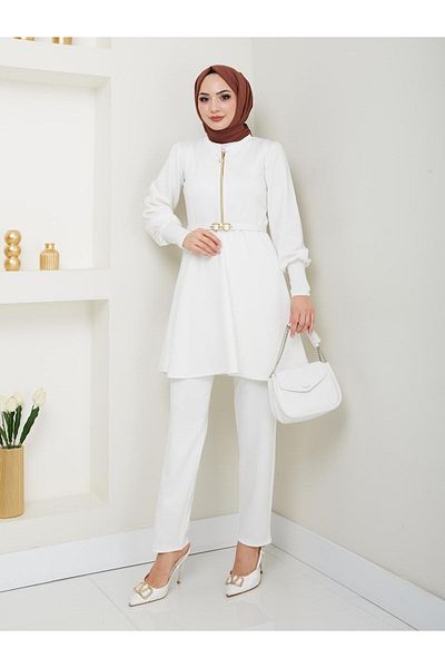 Moda Krash ΣΤΟΛΗ MODAL TREND ΜΕ ΛΕΠΤΟΜΕΡΗ ΖΩΝΗ ΜΕ ΦΕΡΜΟΥΑΡ