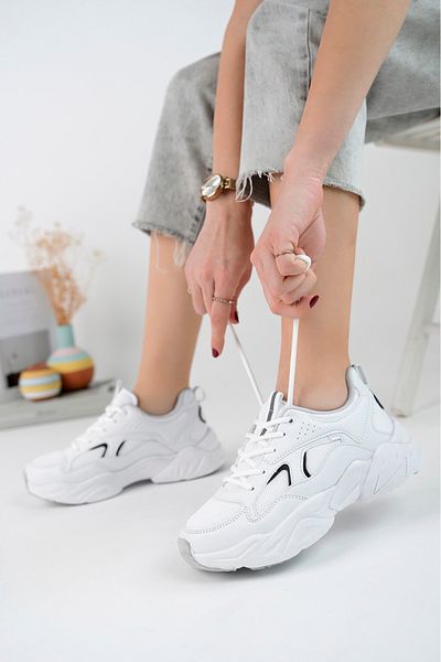 McDark White White Women's Sneakers - Ultra Light Sole Shoes
