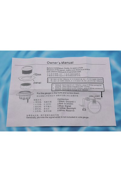 Honda 37303-ZW5-000ZB 37303ZW5000ZB Fuel Gaue White Face Domed Lens