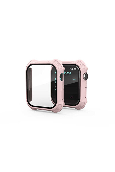Kılıfist Watch 7 45mm Tank Armor Case and Matte Finish Screen Protector Klfs Watch Gard 11 - Pink