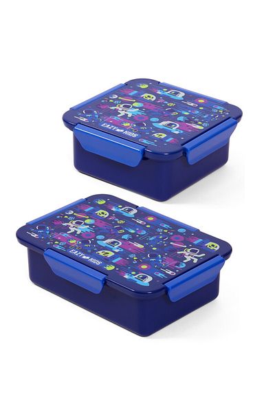 Eazy Kids Eazy Kids Lunch Box Set, Astronauts - Blue