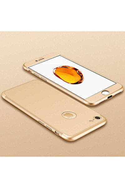 noktaks Compatible for iPhone 8 - Case Anti-Fingerprint 3 Piece Ays Cover - Gold - T10289