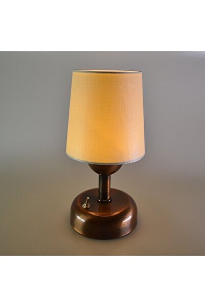 BENİMOLMALI Masa Üstü Pilli Abajur Silindir, Masaüstü, Led Sistemli, Krem Başlık