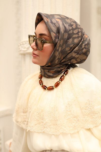Silk Home Eșarfă de mătase Tivil 11451-14 Maro Leopard