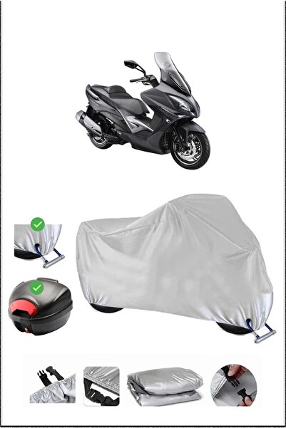 Breen KYMCO XCITING250I قفل خلفي متوافق مع غطاء دراجة نارية مقاوم للماء-رمادي