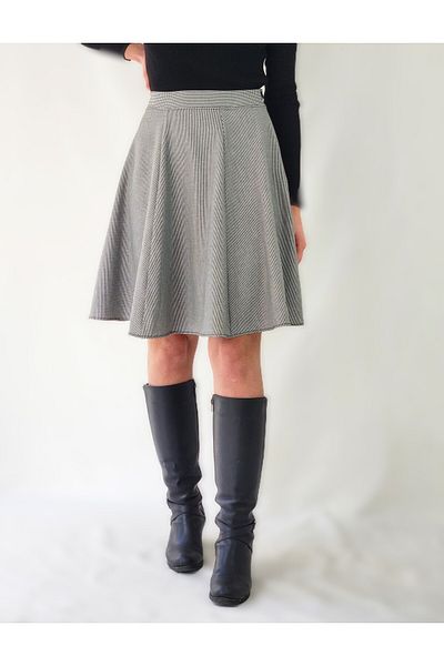 YAXİ Six Pieces Woven Bell Skirt with Crown Pattern