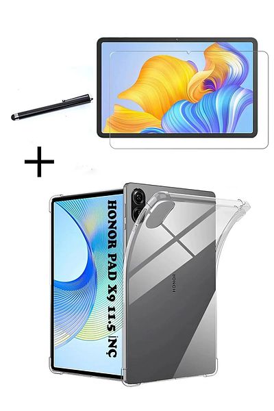 Nezih Case Case for Huawei Honor Pad X9 11.5 Compatible Shockproof Transparent Cover + Touch Pen + Screen Protector