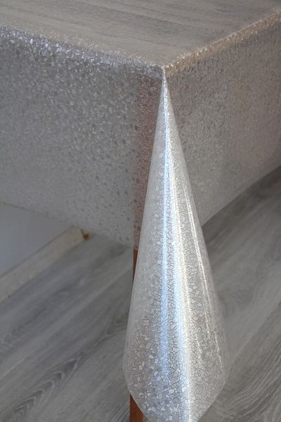 DDHOME 0.18 Thick Transparent Pattern Static Erasable Glass Icing Tablecloth - 0010 Glassbroken