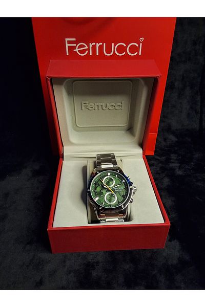 Ferrucci Ferrucci Active Function Green Original Steel Men's Wristwatch